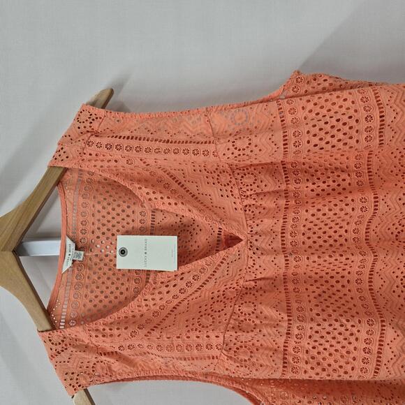 NWT‎ Lucky Brand Women's Coral Eyelet Tank Top - Picture 4 of 5